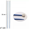 AGULHA TRICO PLASTICO 35CM COR 25 AZUL TURQUESA