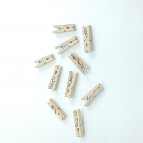 PRENDEDOR PREGADOR DE MADEIRA 2,5 CM C/ 10UN