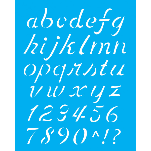 ESTENCIL SIMPLES 20X25 ALFABETO MINUSCULO