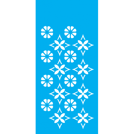 ESTENCIL SIMPLES 7X15 ESTAMPA FLOR