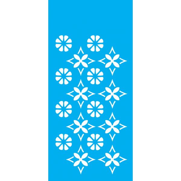 ESTENCIL SIMPLES 7X15 ESTAMPA FLOR