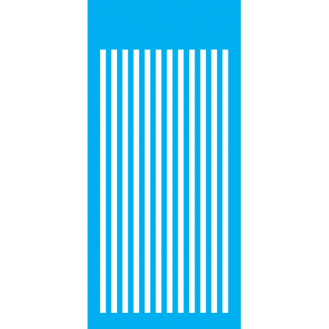 ESTENCIL SIMPLES 7X15 LISTRAS PEQUENAS