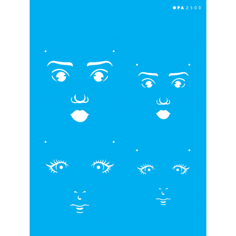 ESTENCIL SIMPLES 15X20 ROSTO BONECA I