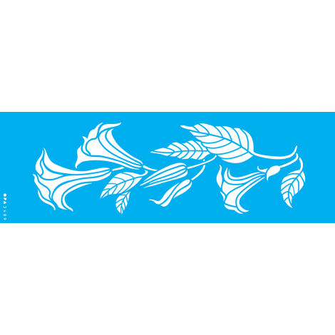 ESTENCIL SIMPLES 10X30 FLORES TROMBETA DE ANJO