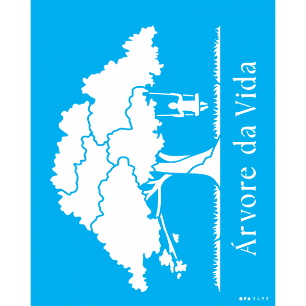 ESTENCIL SIMPLES 20X25 ARVORE DA VIDA ...