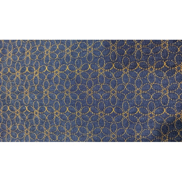 Jeans Matelassê Flor Caramelo 50x150cm