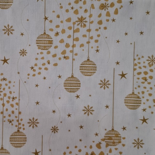 TECIDO TRICOLINE 100% ALGODÃO NATAL GOLD ...
