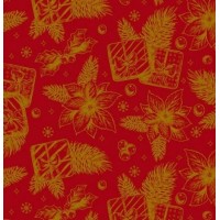 TECIDO TRICOLINE NATAL GOLD 100% ALGODÃO ...