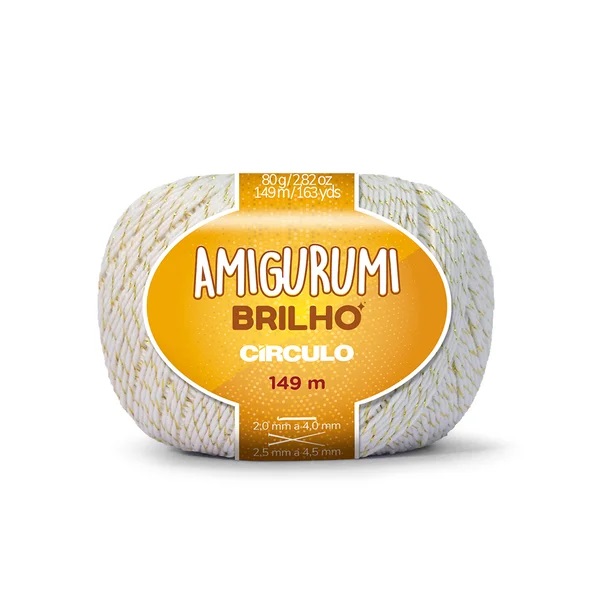FIO CIRCULO AMIGURUMI BRILHO COR 8001 ...