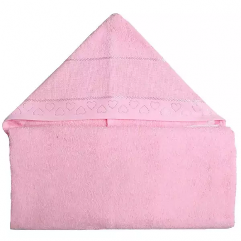 TOALHA BANHO CAPUZ E FRALDA BABY LOVE 90X70CM COR 5211 ROSA