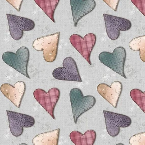 TECIDO TRICOLINE 100% ALGODAO DIGITAL CORACOES ...