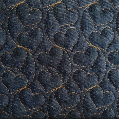 Jeans Matelassê Coração Caramelo 50x150cm