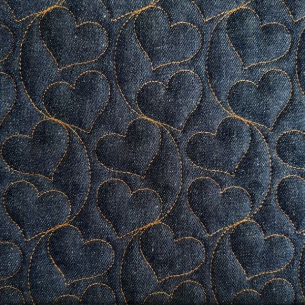 Jeans Matelassê Coração Caramelo 50x150cm