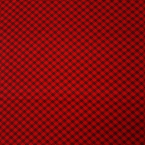 TECIDO TRICOLINE COLEÇÃO NATAL 2023 XADREZ ENVIESADO VERMELHO - 0,5X1,5M