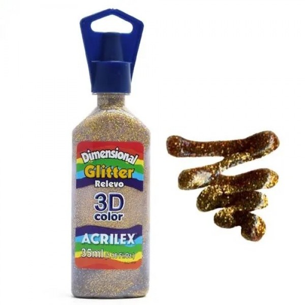 DIMENSIONAL GLITTER 35ML COR 201 OURO